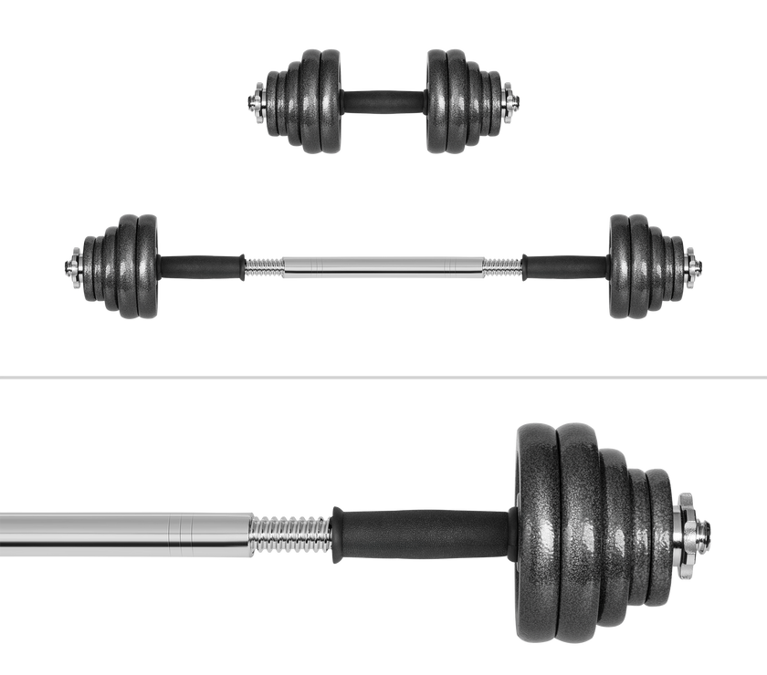 Håndvægte 2x15kg i en kuffert gym4all