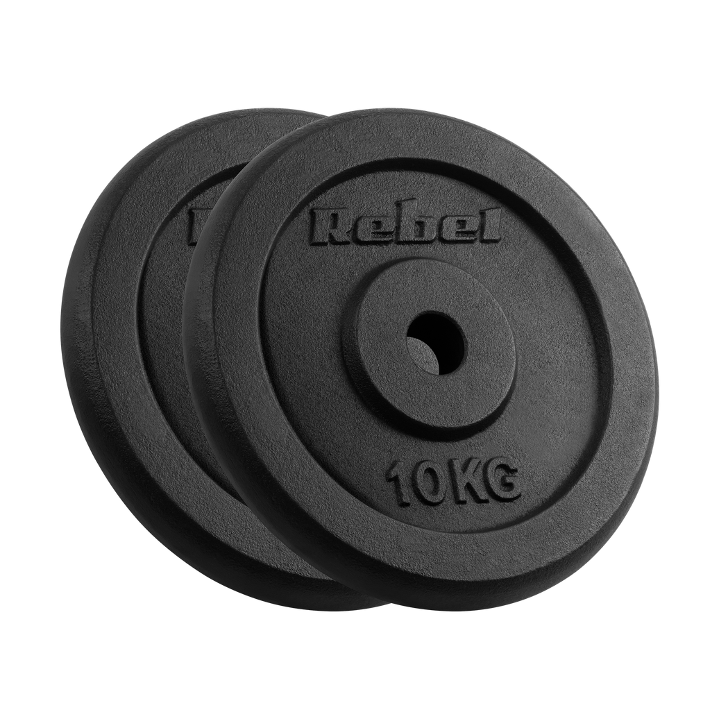 Vægtskiver 2x10kg med Håndtag 31 mm gym4all