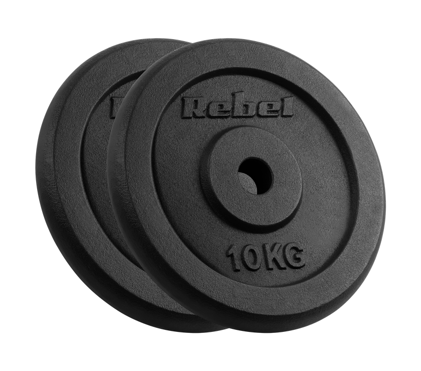 Vægtskiver 2x10kg med Håndtag 31 mm gym4all