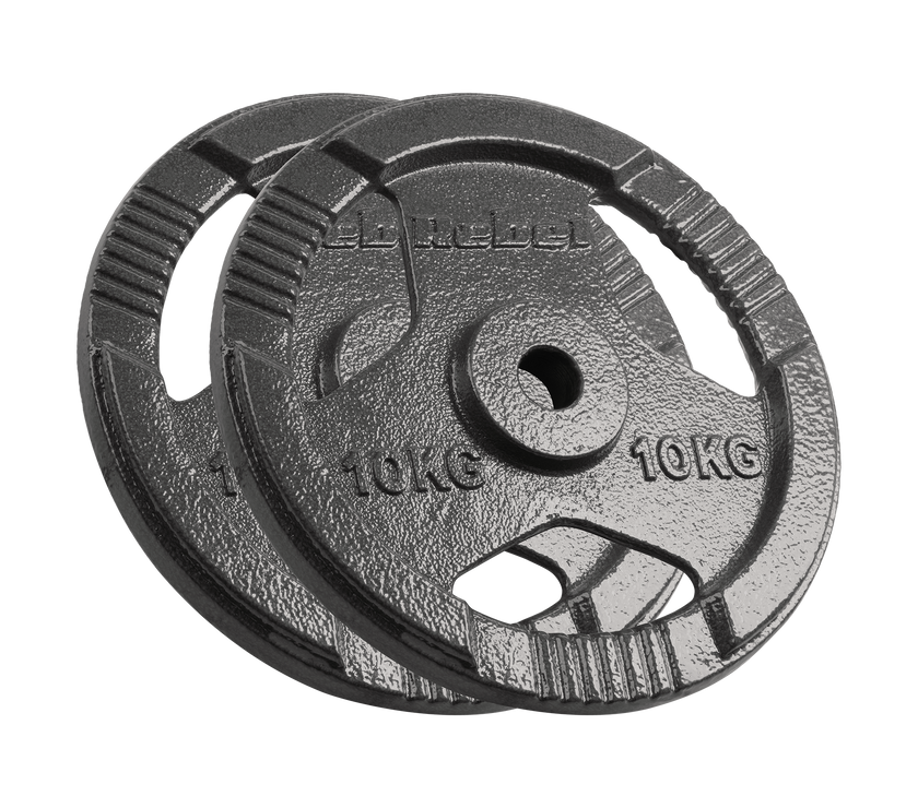 Vægtskiver 2x10kg med Håndtag 31 mm gym4all