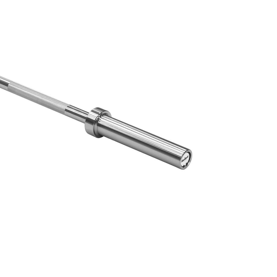 Detalje af greb og stang på Rebel Olympisk Vægtstang 150 cm med dobbelte rillinger for sikkert greb