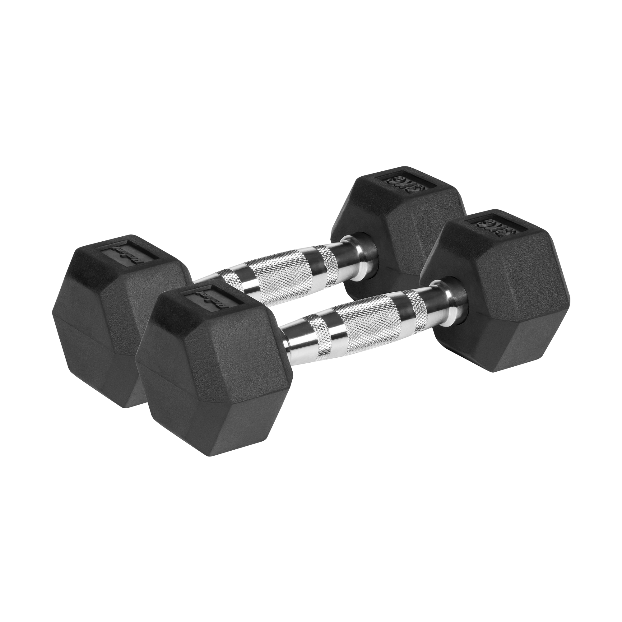 Hexagon Håndvægte 2x3kg - Gummibelagte Håndvægte til Hjemmetræning gym4all