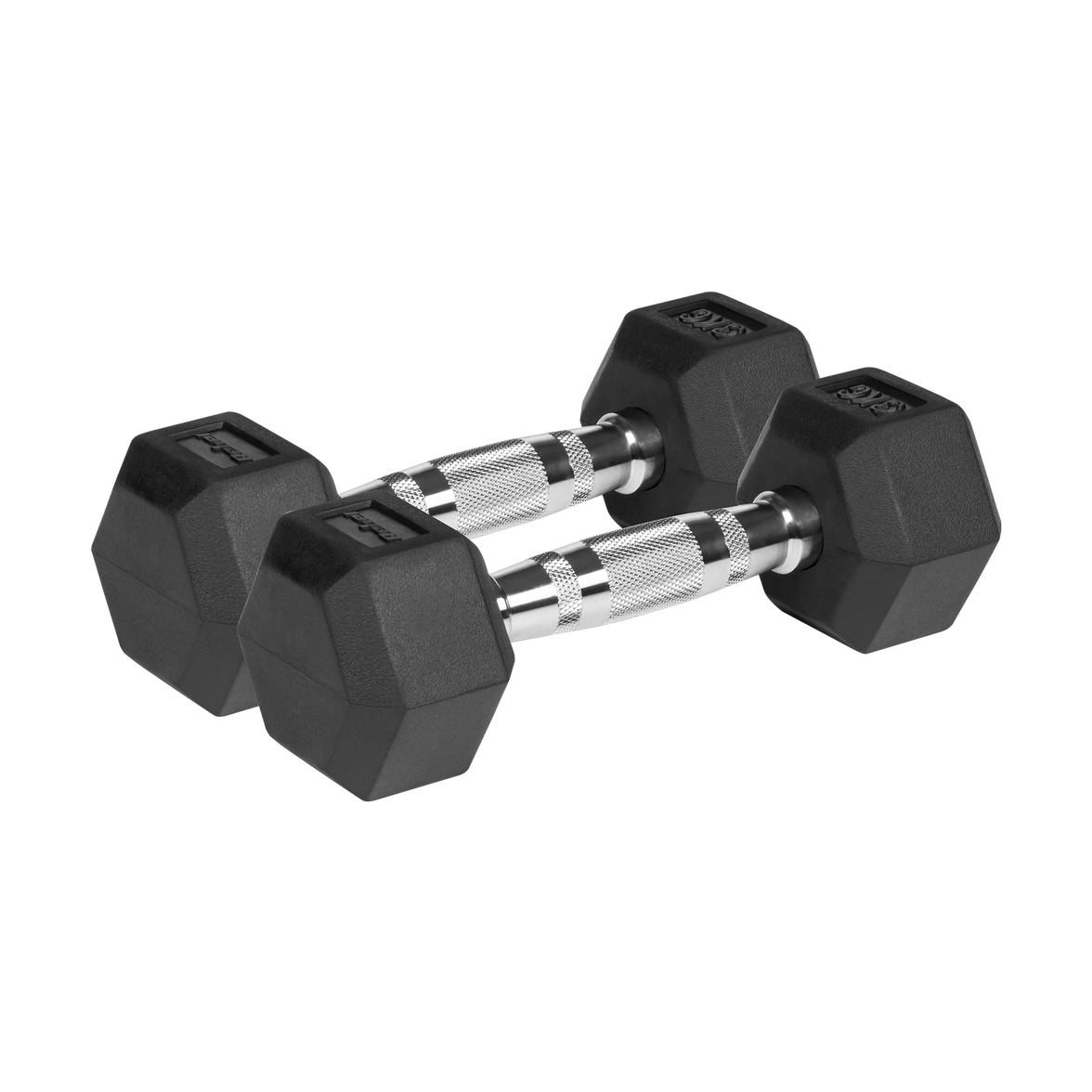 Hexagon Håndvægte 2x3kg - Gummibelagte Håndvægte til Hjemmetræning gym4all