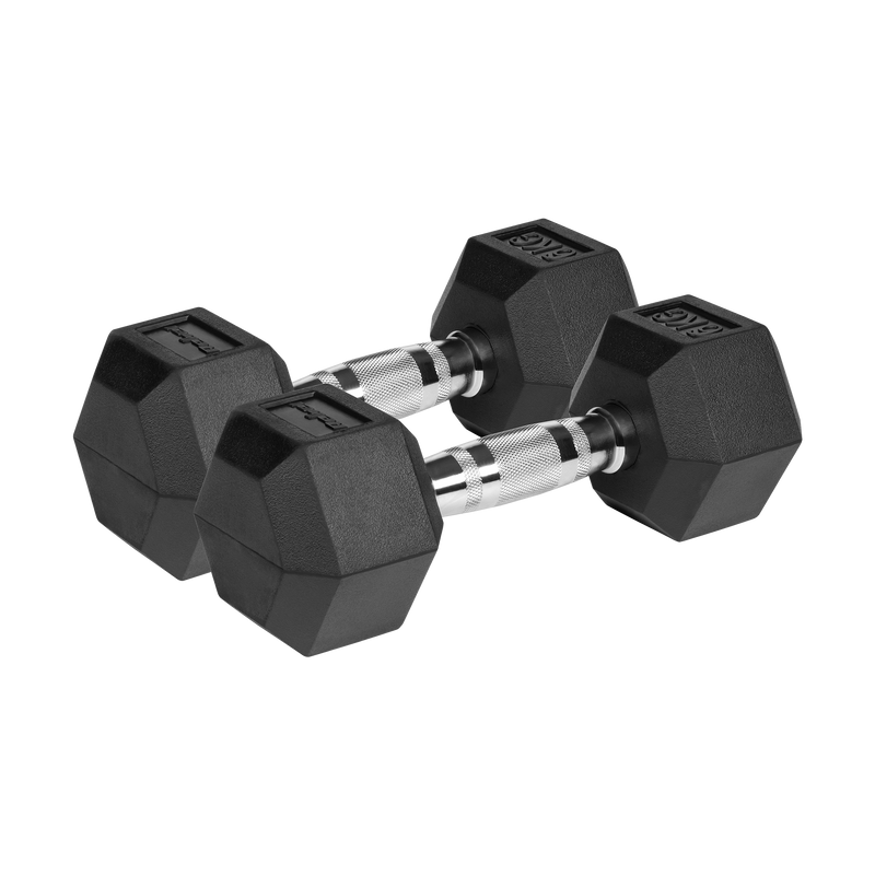 Hexagon Håndvægte 2x6 kg: Gummi Håndvægtssæt til Homegym gym4all