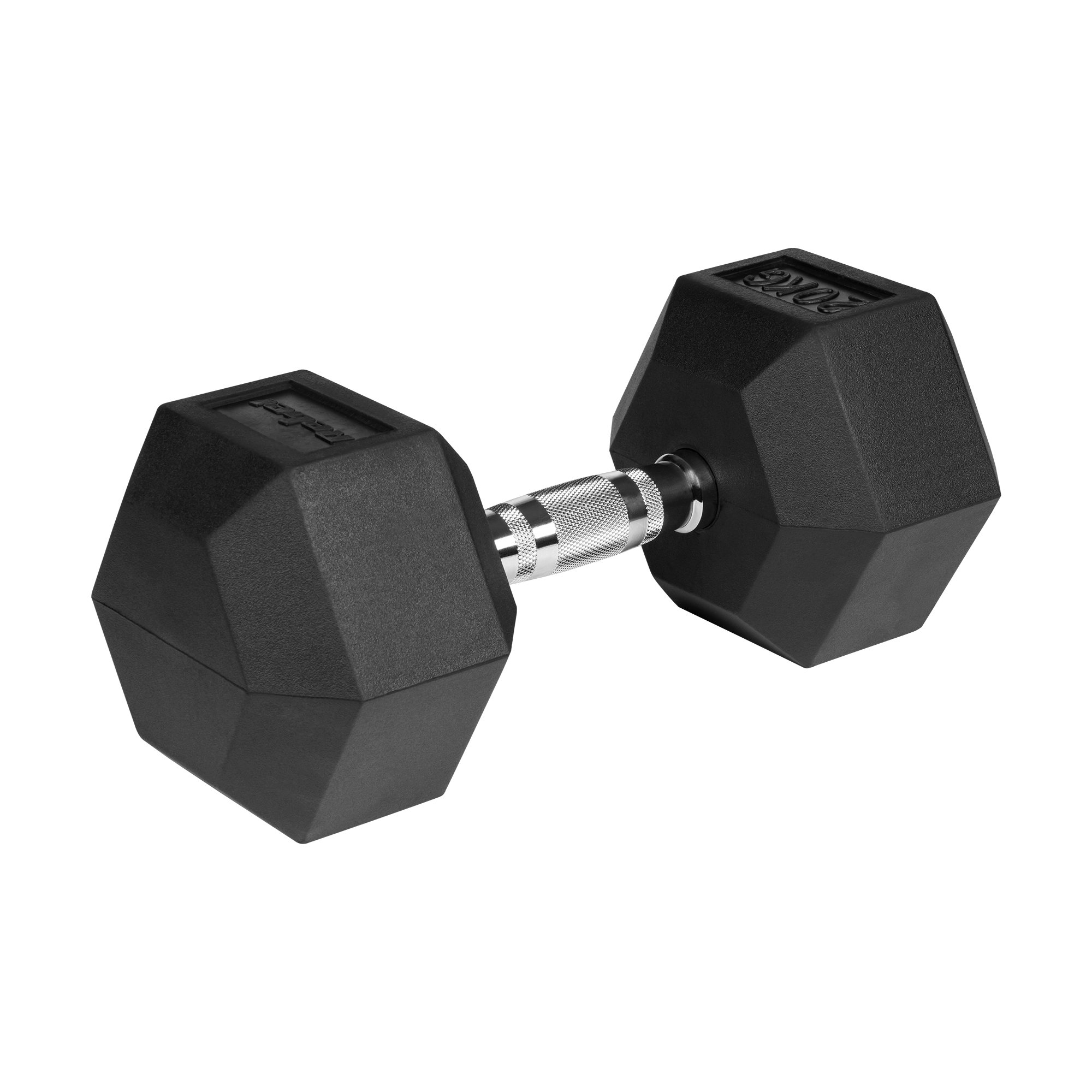 Gummibelagt støbejernshåndvægt HEX 20 kg gym4all