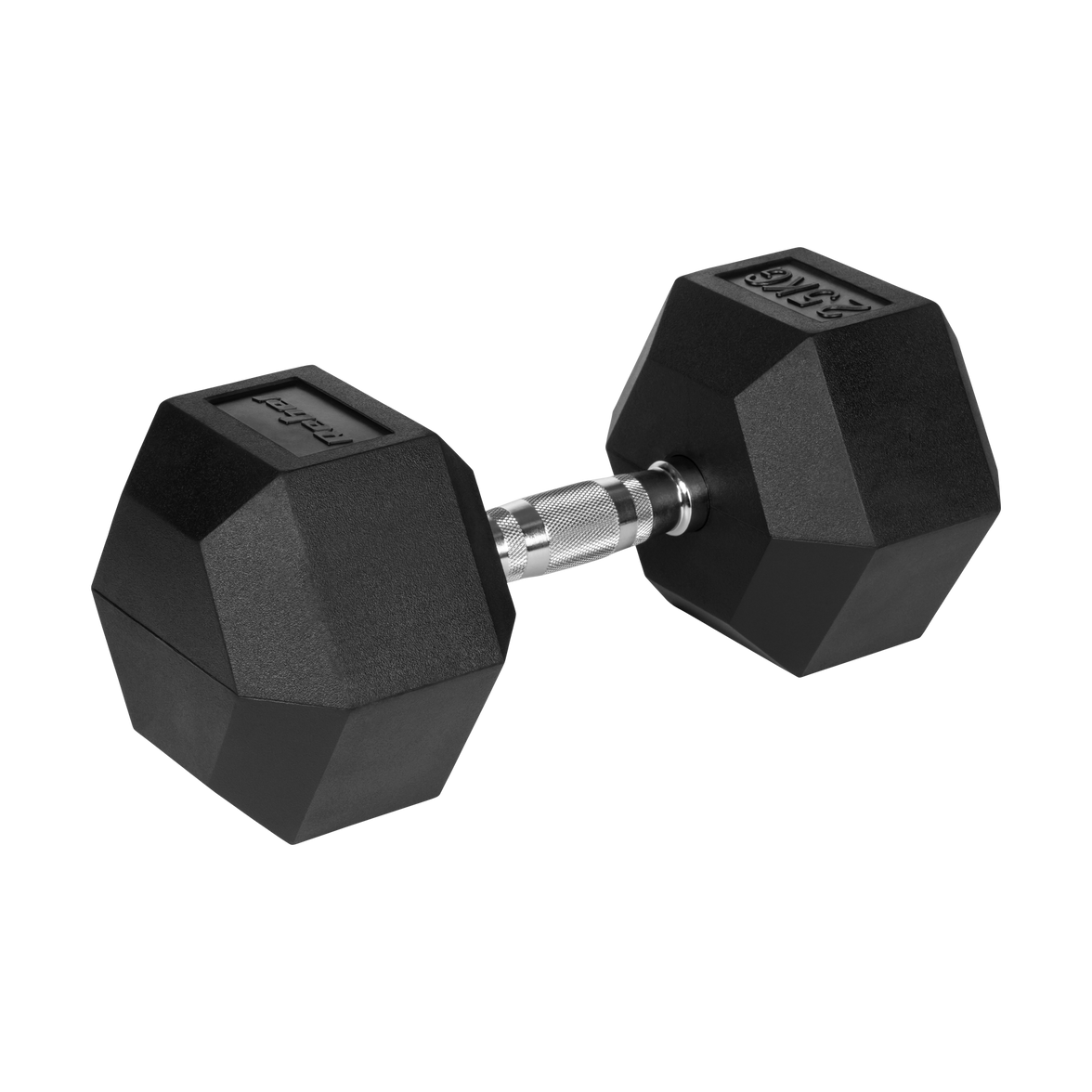 Gummibelagt støbejernshåndvægt HEX 25 kg gym4all