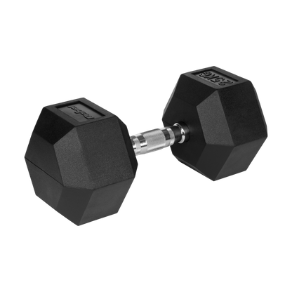 Gummibelagt støbejernshåndvægt HEX 25 kg gym4all
