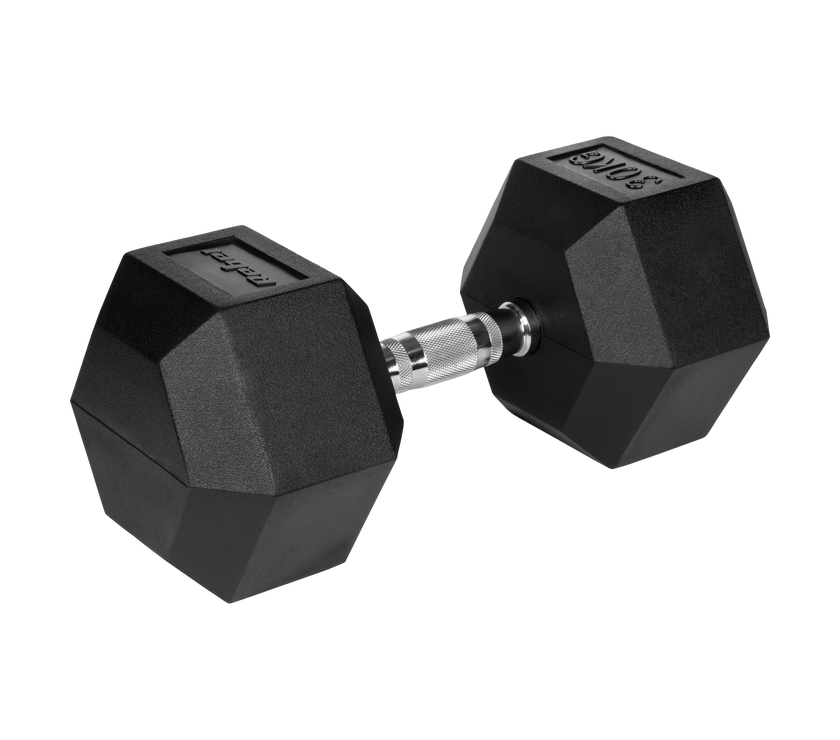 Hexagon Håndvægte 30kg - Gummibelagte Håndvægte til Hjemmetræning gym4all