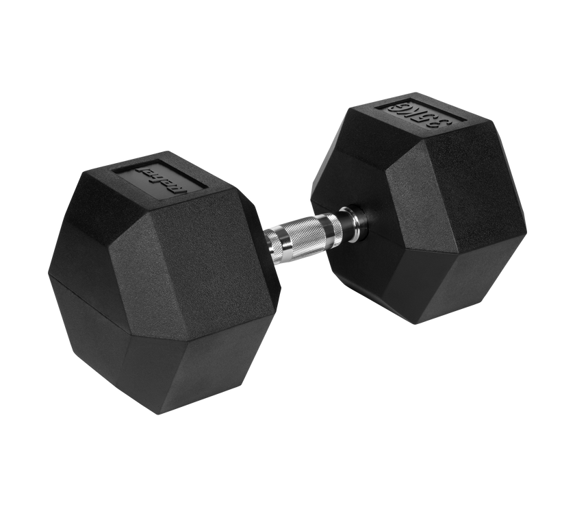 Hexagon Håndvægte 35kg - Gummibelagte Håndvægte til Hjemmetræning gym4all
