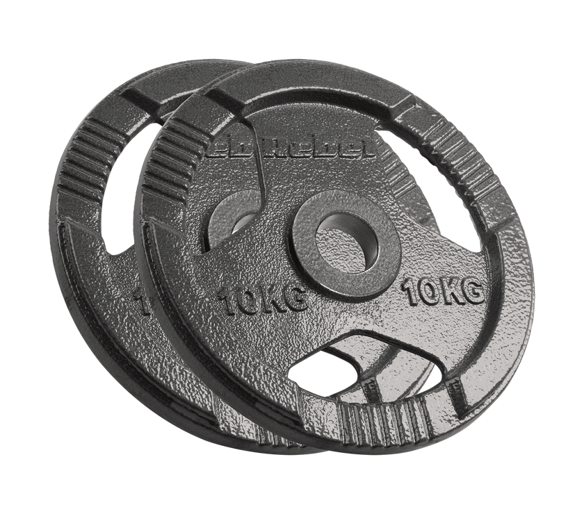 Vægtskiver 2x10kg med Håndtag 51 mm gym4all