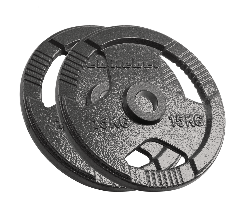 Vægtskiver 2x15kg med Håndtag 51 mm gym4all