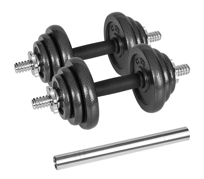 Håndvægte 2x10kg i en kuffert gym4all