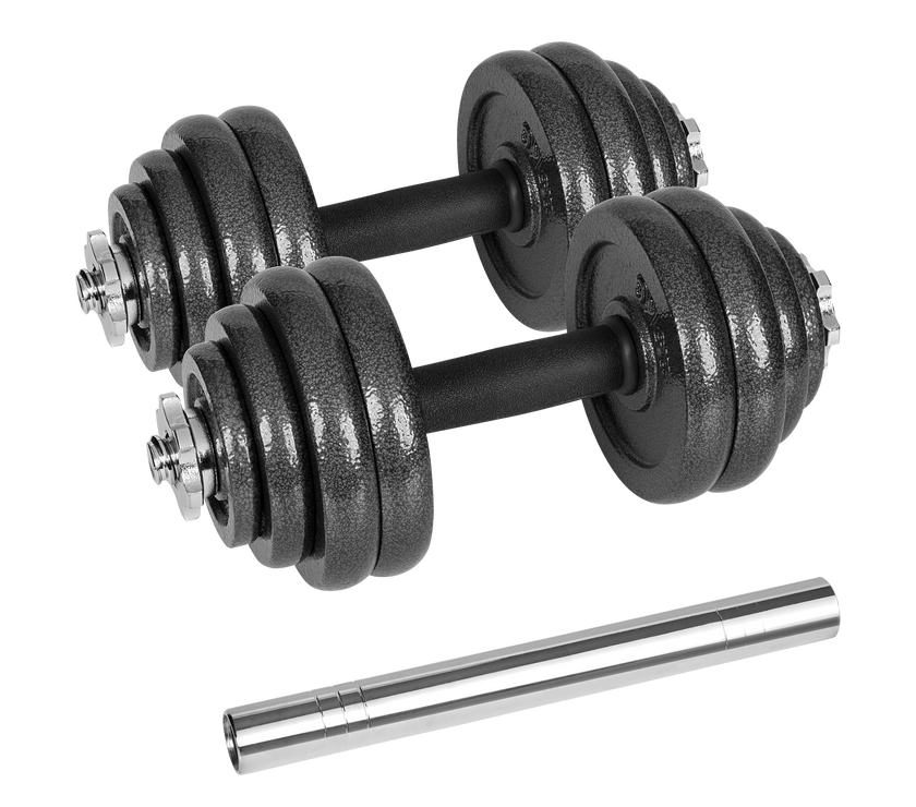 Håndvægte 2x15kg i en kuffert gym4all