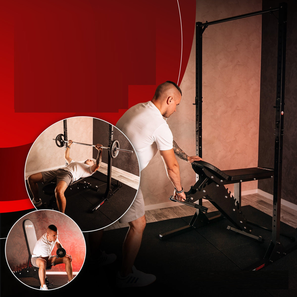 Regulated Træningsbænk gym4all