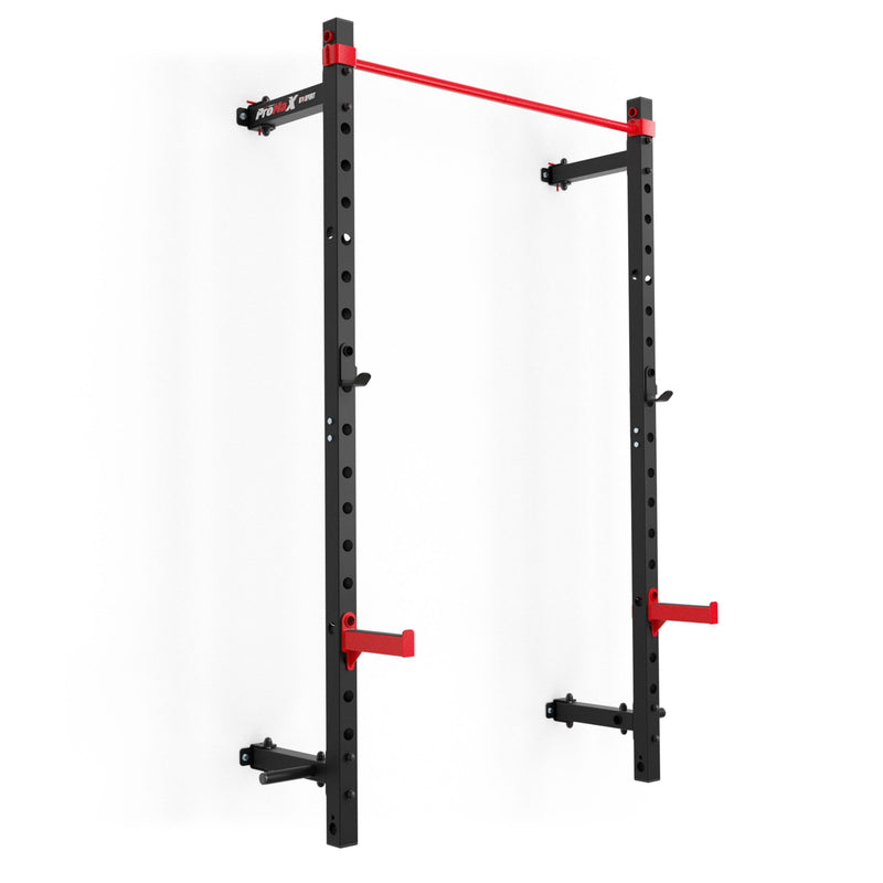 FX001 Foldbart Vægmonteret Squat Rack – Pladsbesparende Homegym gym4all