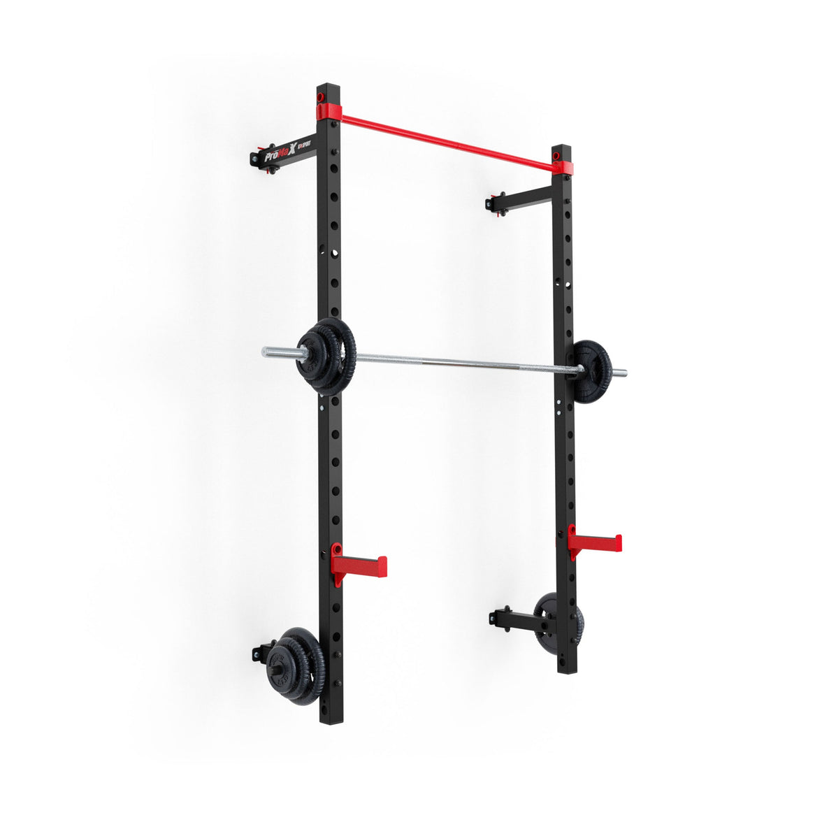 FX001 Foldbart Vægmonteret Squat Rack – Pladsbesparende Homegym gym4all