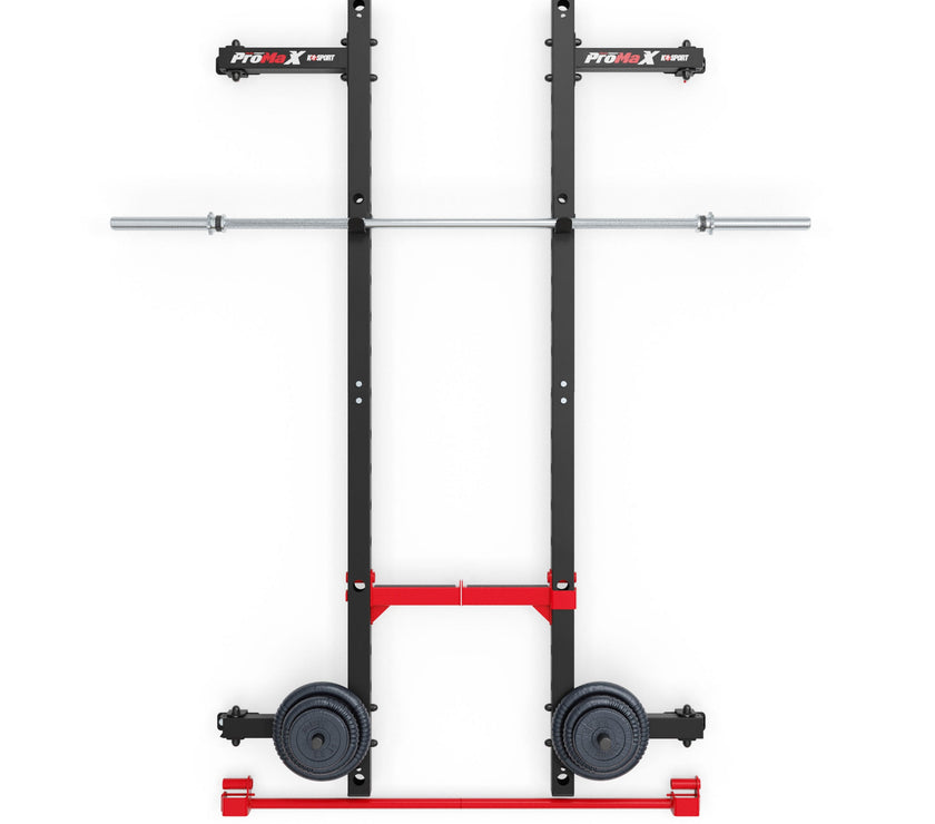 FX001 Foldbart Vægmonteret Squat Rack – Pladsbesparende Homegym gym4all
