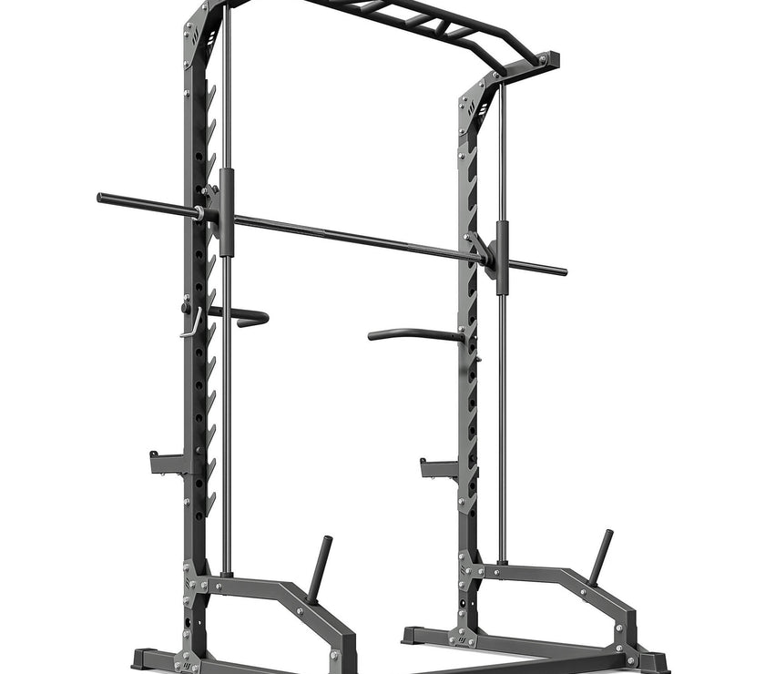Smith Machine Half Rack – Multifunktionelt Squat Rack med Pull-Up Bar gym4all