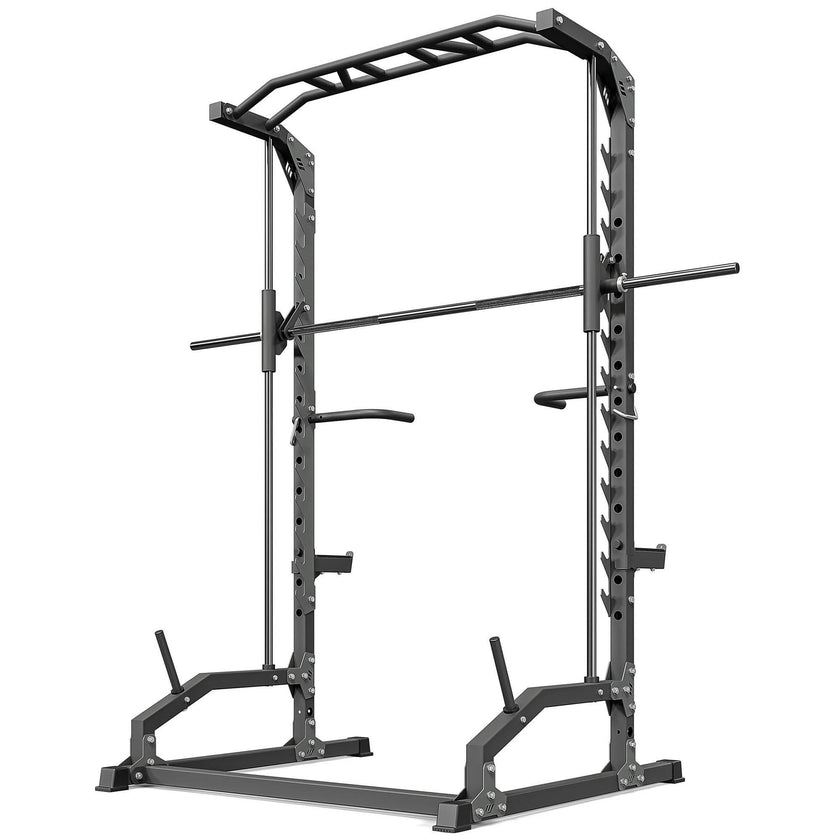 Smith Machine Half Rack – Multifunktionelt Squat Rack med Pull-Up Bar gym4all