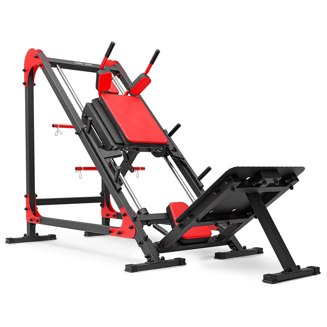 Ben Press & Hack Squat Maskine 2-i-1 – Professionel Træningsmaskine til Ben gym4all