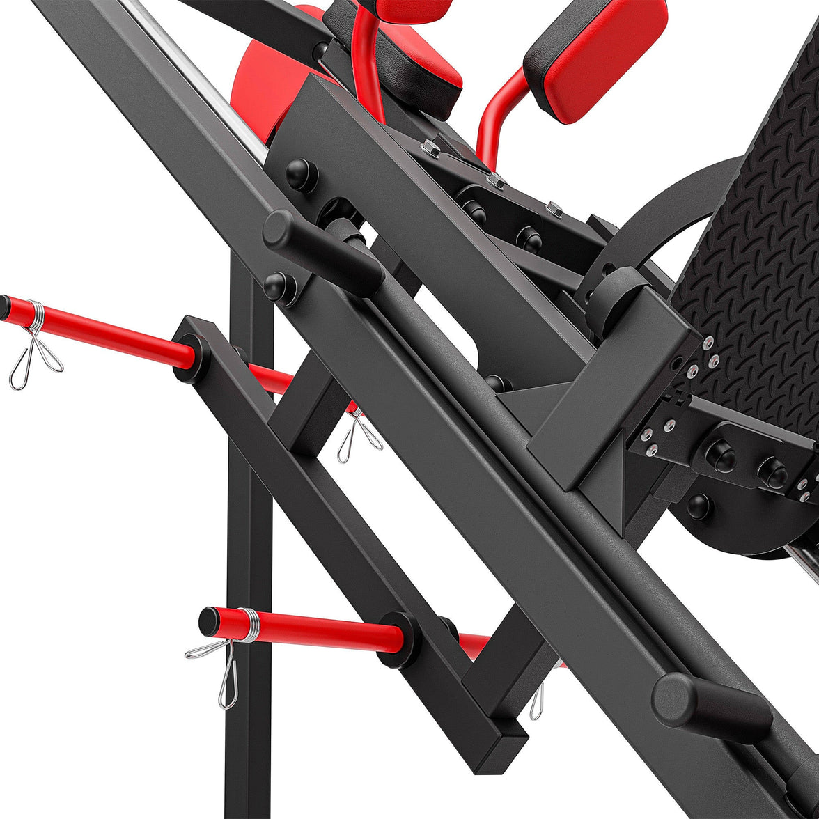 Ben Press & Hack Squat Maskine 2-i-1 – Professionel Træningsmaskine til Ben gym4all