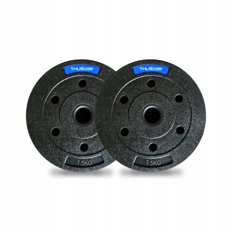 TH 15kg Bitumenvægte Sæt - 2x7,5kg 31mm Hjemmegym gym4all
