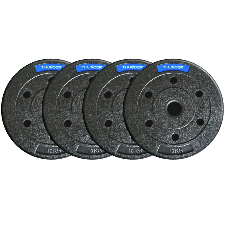 TH 40kg Bitumenvægte 4x10kg 31mm - Støjfri Hjemmegym Sæt gym4all