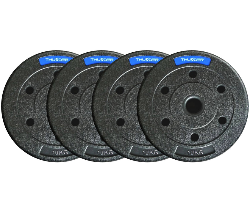 TH 40kg Bitumenvægte 4x10kg 31mm - Støjfri Hjemmegym Sæt gym4all