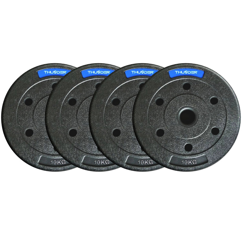 TH 40kg Bitumenvægte 4x10kg 31mm - Støjfri Hjemmegym Sæt gym4all