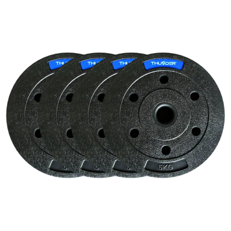 TH 20kg Bitumenvægte 4x5kg 31mm - Støjfri Hjemmegym Sæt gym4all