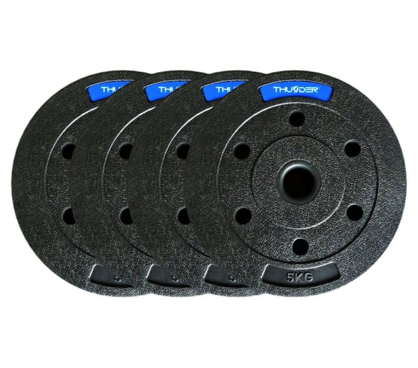 TH 20kg Bitumenvægte 4x5kg 31mm - Støjfri Hjemmegym Sæt gym4all