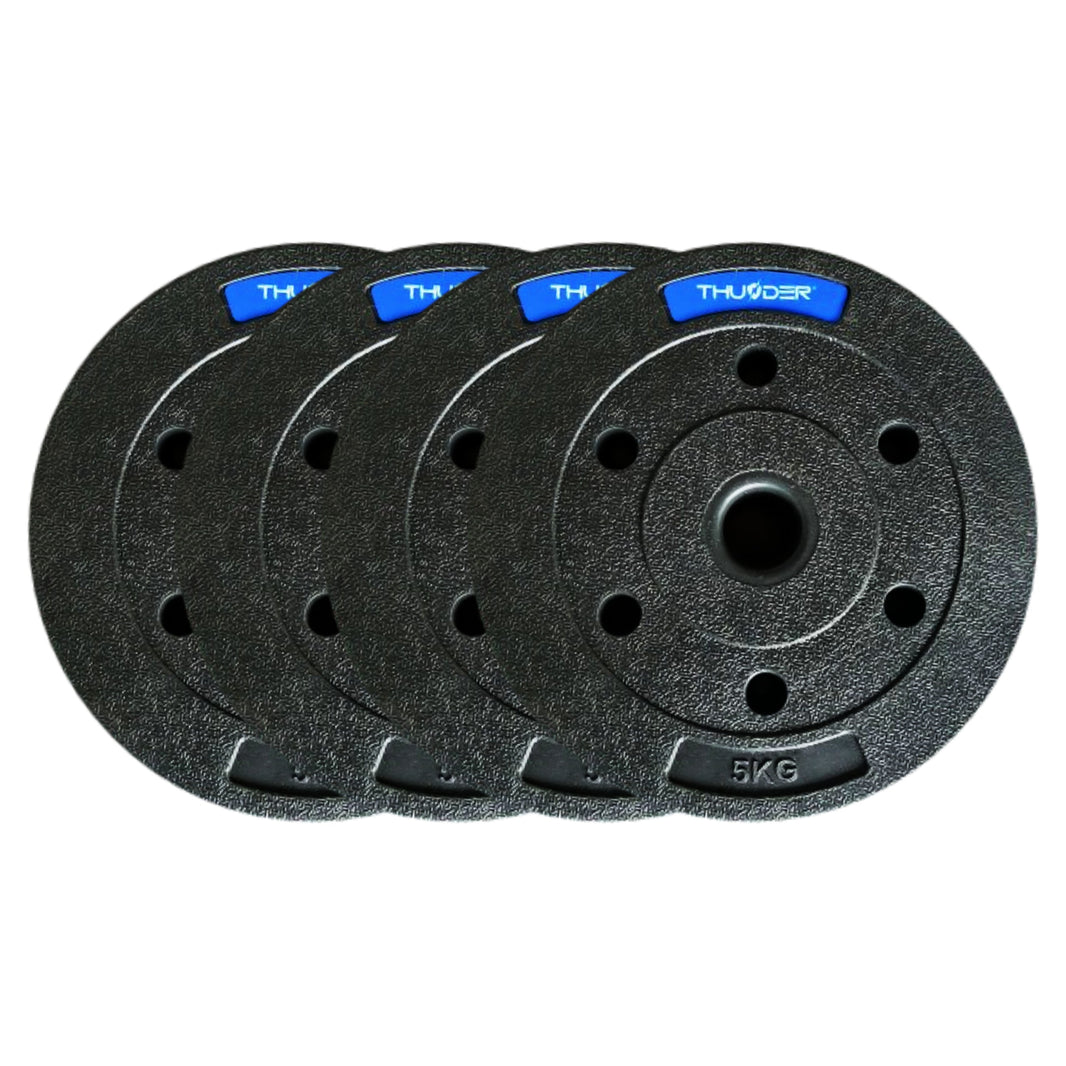TH 20kg Bitumenvægte 4x5kg 31mm - Støjfri Hjemmegym Sæt gym4all