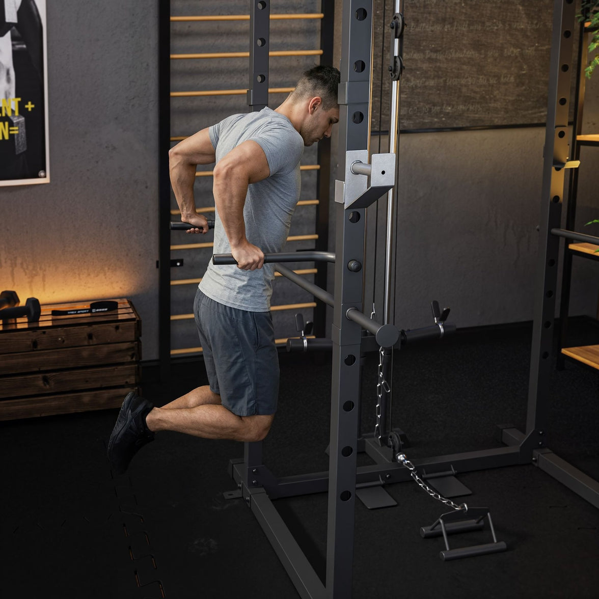 Squat Rack TX-500PC – Multifunktionel Træningsklatring til Hjemmegym