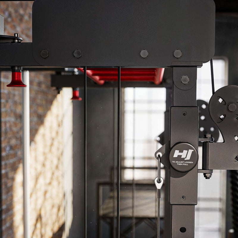 Wall Squat Rack HS-2070K – Vægmonteret Power Rack med Cable Tower