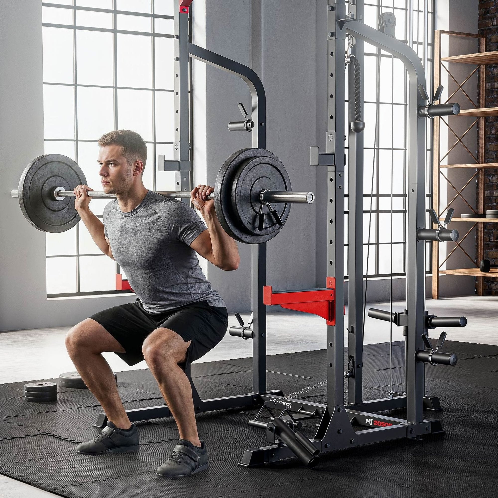 Squat Rack med Cable Tower – HS-2050K Power Rack til Hjemmegym