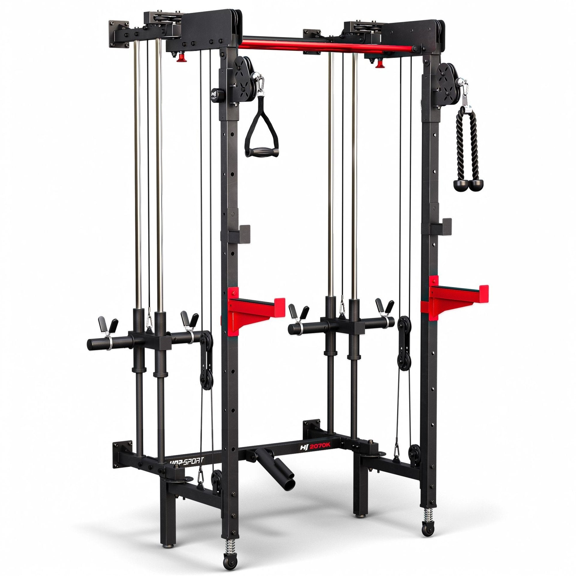 Wall Squat Rack HS-2070K – Vægmonteret Power Rack med Cable Tower