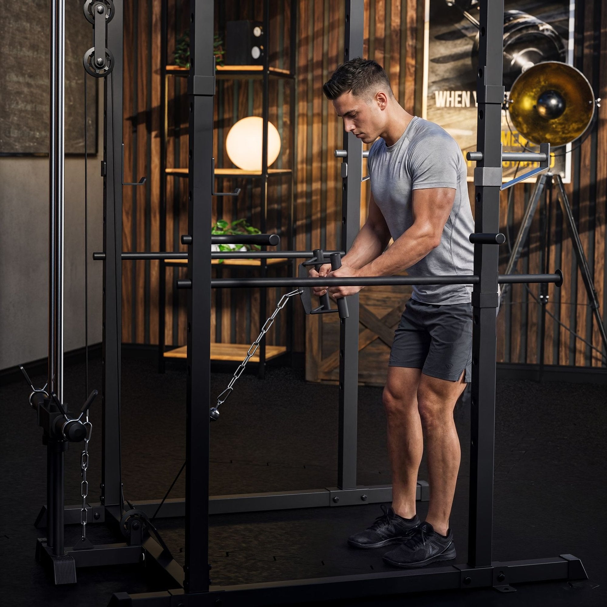 Squat Rack TX-500PC – Multifunktionel Træningsklatring til Hjemmegym