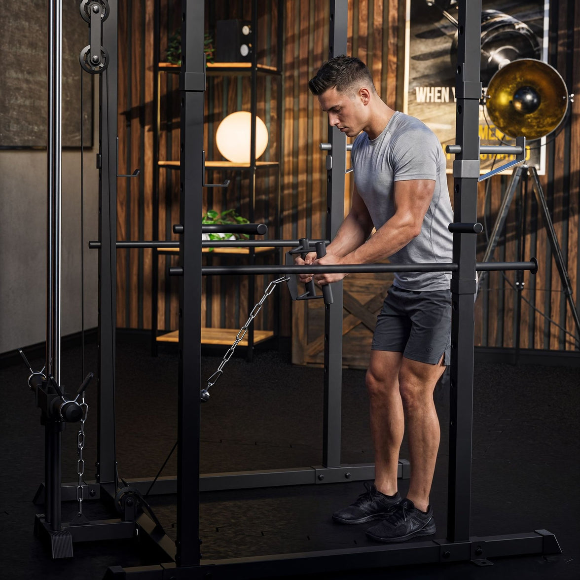 Squat Rack TX-500PC – Multifunktionel Træningsklatring til Hjemmegym
