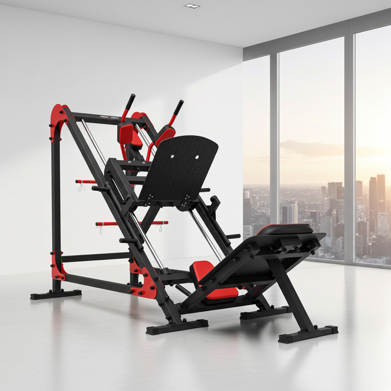 Ben Press & Hack Squat Maskine 2-i-1 – 350 kg til Hjemmegym