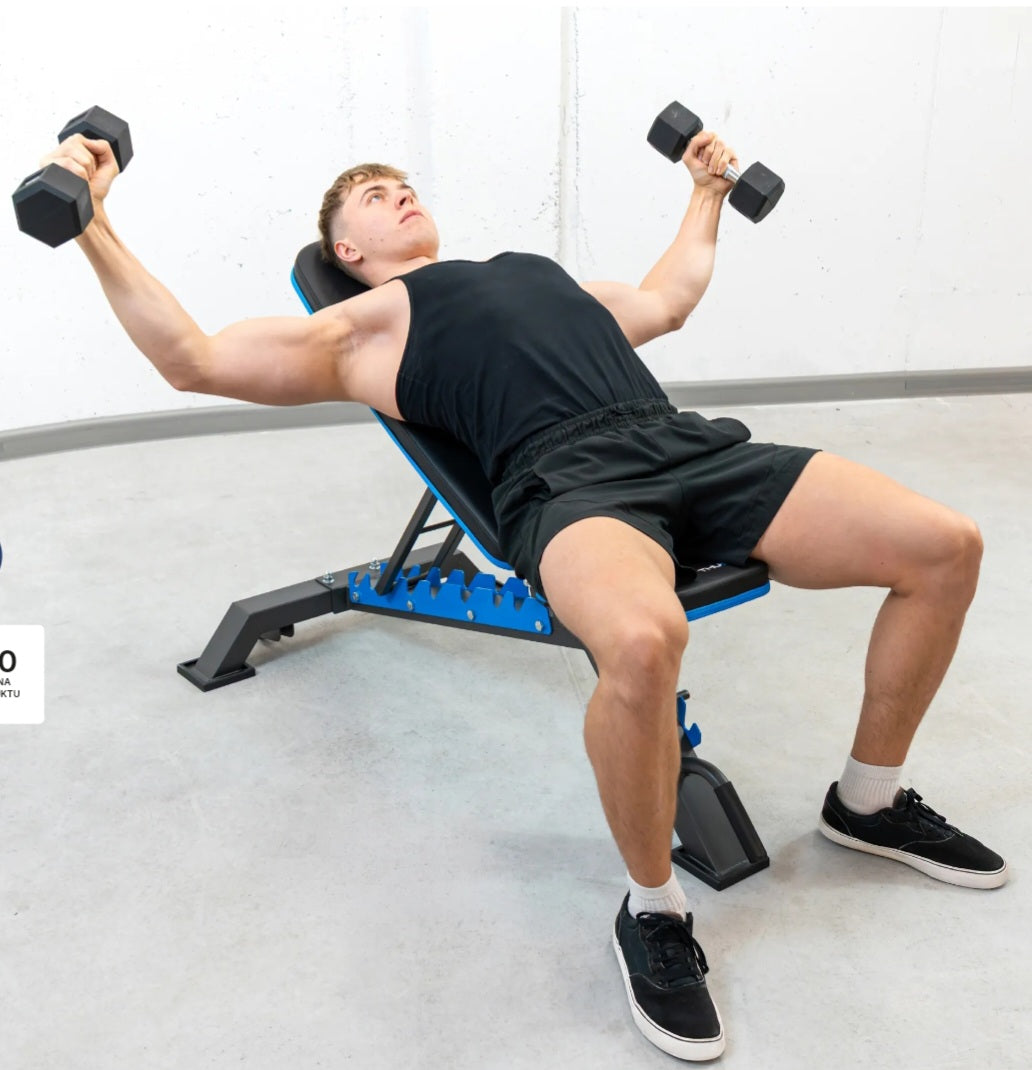 GRYND Justerbar Træningsbænk THUNDER - 8 Positioner