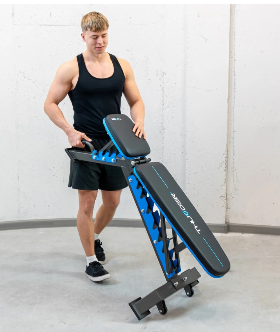 GRYND Justerbar Træningsbænk THUNDER - 8 Positioner