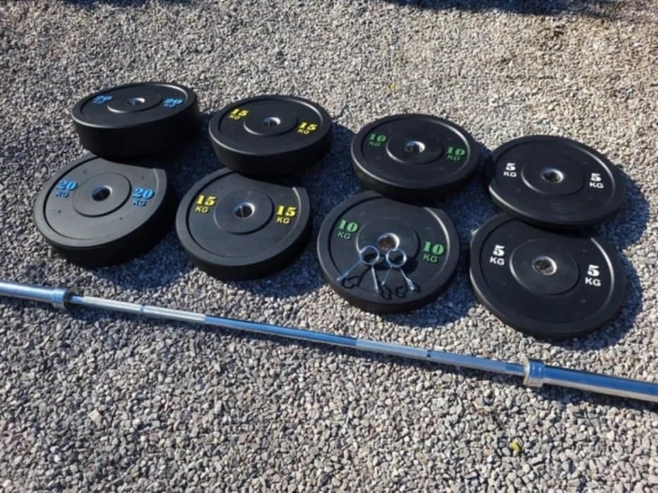 Olympisk Sæt 100kg - Professionel Vægtstang & Bumper Plates