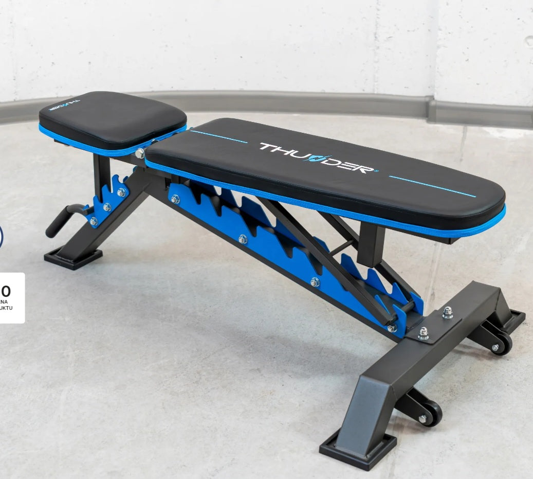 GRYND Justerbar Træningsbænk THUNDER - 8 Positioner