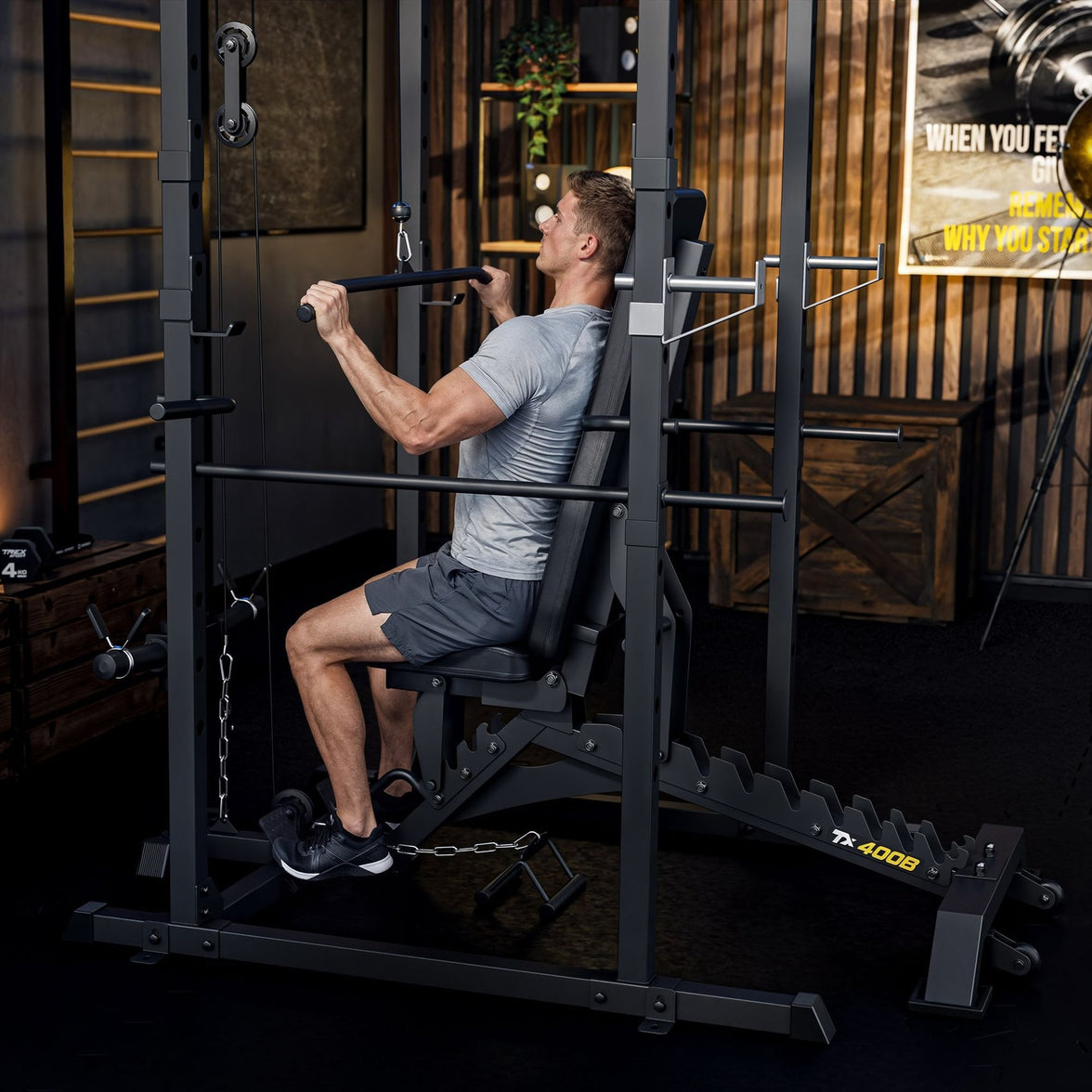 Squat Rack TX-500PC – Multifunktionel Træningsklatring til Hjemmegym