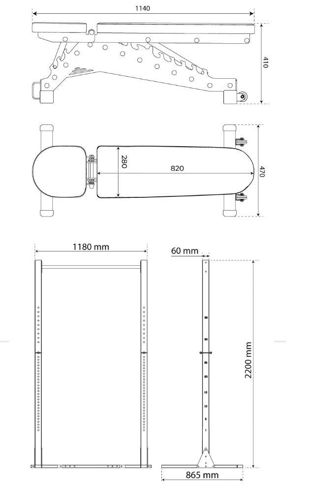 Regulated Træningsbænk gym4all